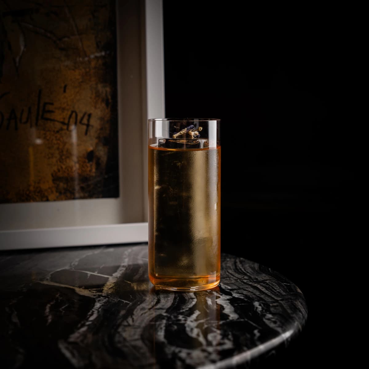 Highball cocktail backlit